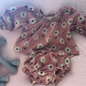 Wild Wawa Floral Baby Outfit Set 6-12 months